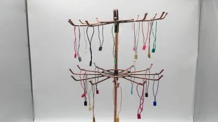 사용자 정의 보석 시계 의류 리본 왁스 면 라벨 라운드 인감 행택 문자열 3 레이어 태그 및 신발 용 탄성 코드 패스너 (BY80114)